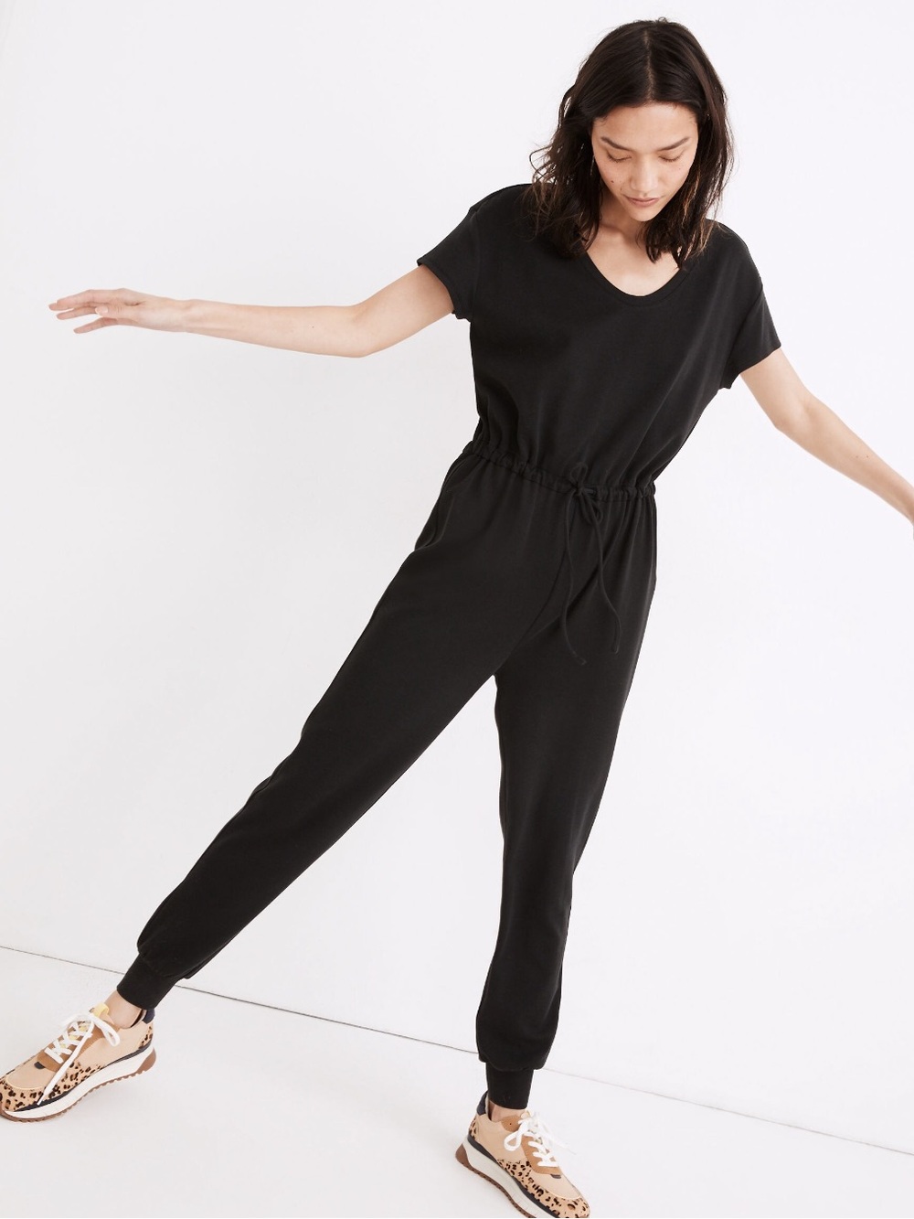 Madewell Breeze Drawstring Jumpsuit - Black